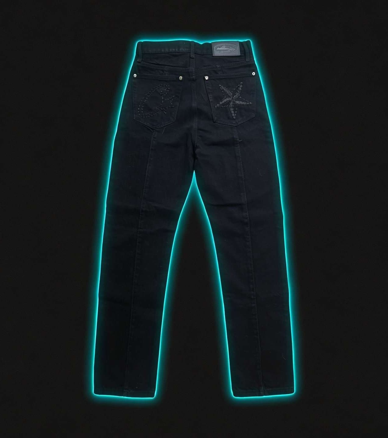 Corteiz C Star Denim Black Pant reverso — URBN STORE